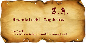 Brandeiszki Magdolna névjegykártya